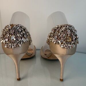 Elegant Embellished Gold Heels